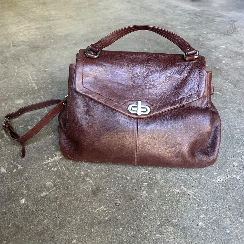 Vintage Wilsons Leather brown satchel bag